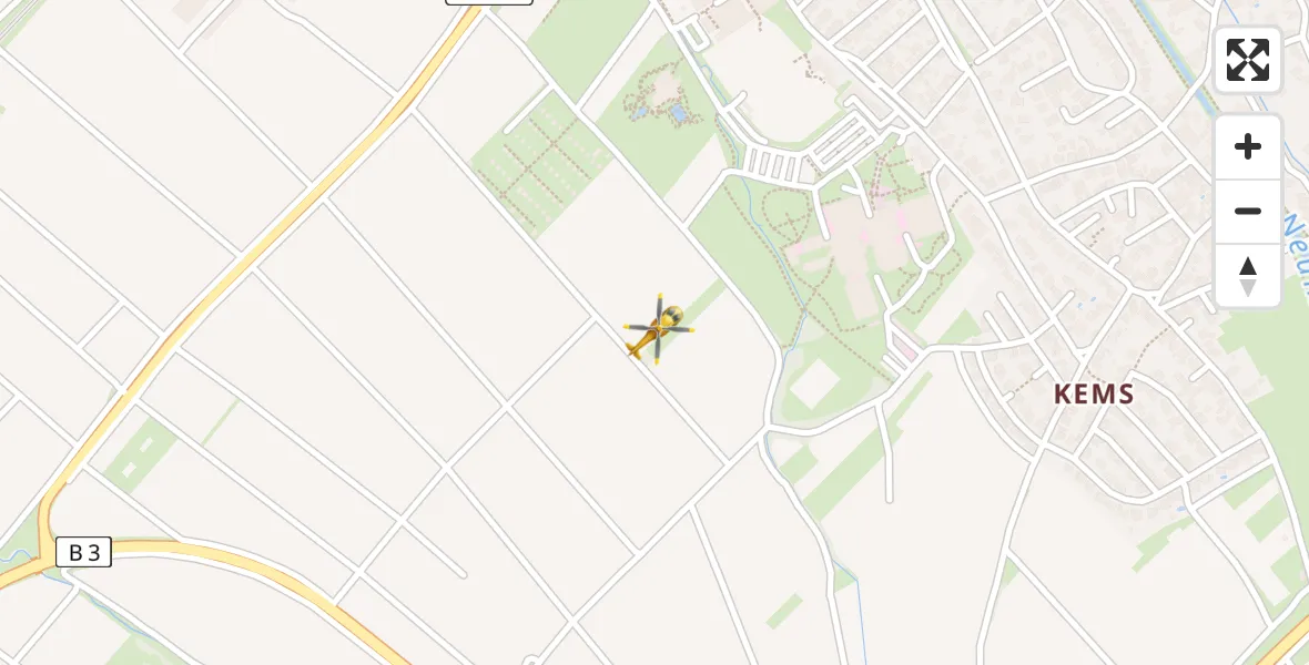 Flugroute Rettungshubschrauber Bad Krozingen - Bad Krozingen, 14 April 2026, 18:54