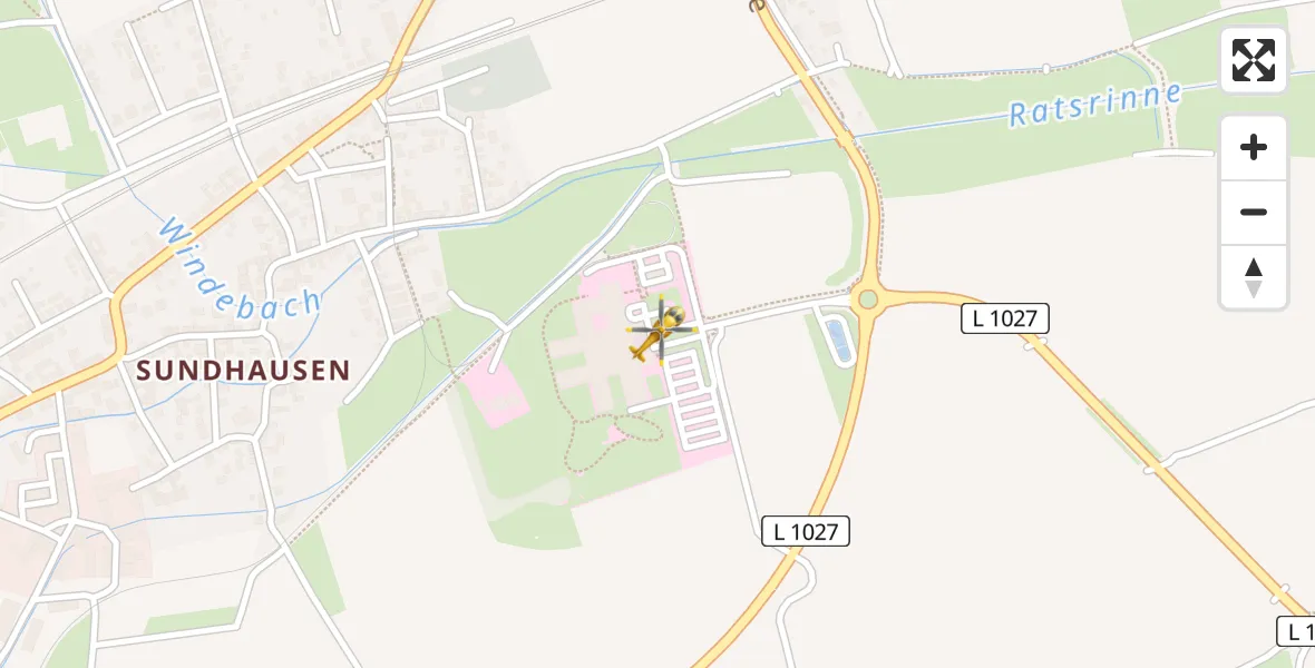 Flugroute Ambulanzhubschrauber Helios Clinic Gotha - Helios Clinic Gotha, 14 April 2026, 19:44