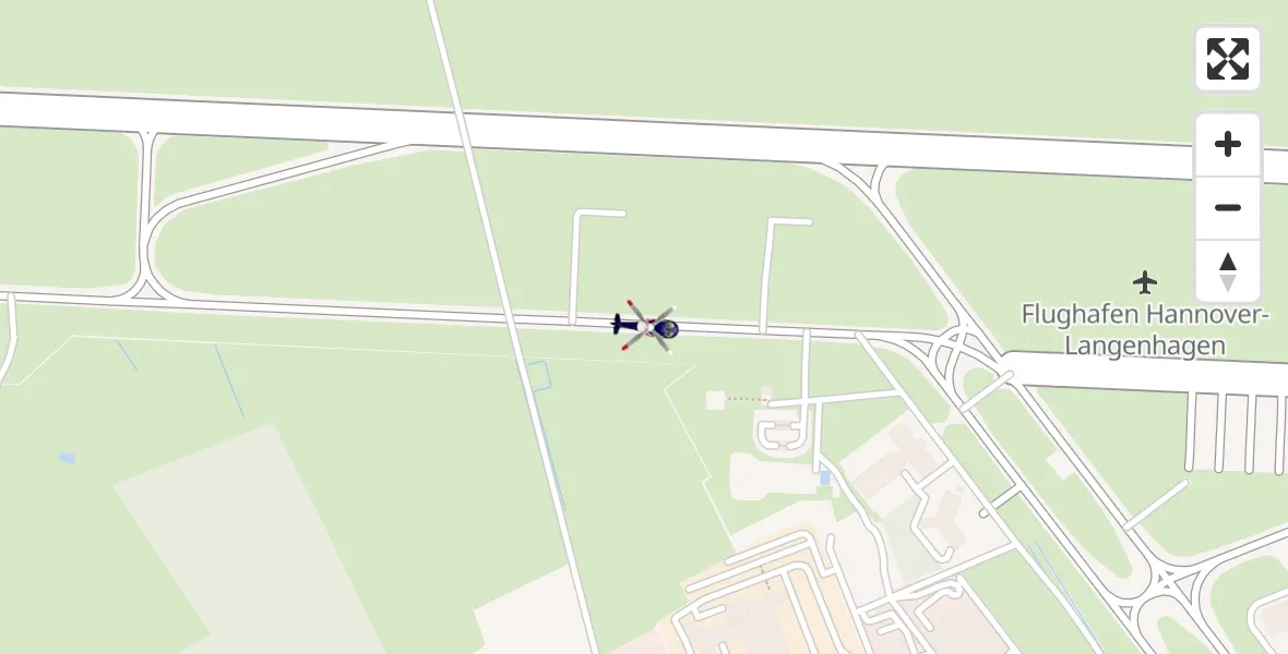 Flugroute Polizeihubschrauber Flughafen Hannover - Flughafen Hannover, 14 April 2026, 20:23