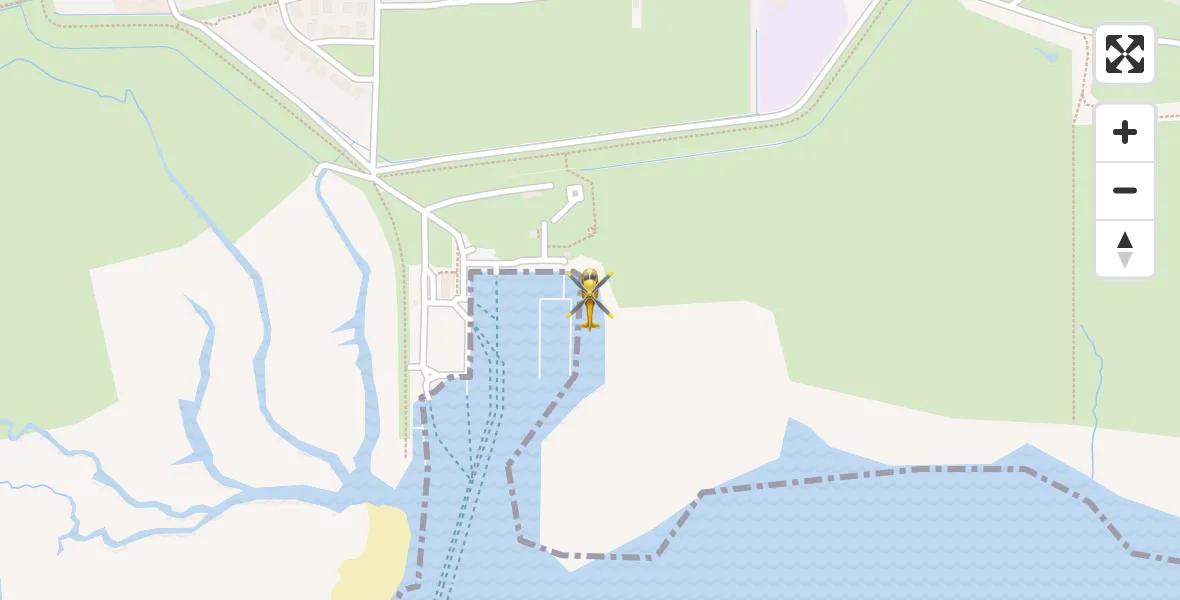 Flugroute Rettungshubschrauber Spiekeroog Notfall-Hubschrauberlandeplatz - Spiekeroog Notfall-Hubschrauberlandeplatz, 14 April 2026, 20:31