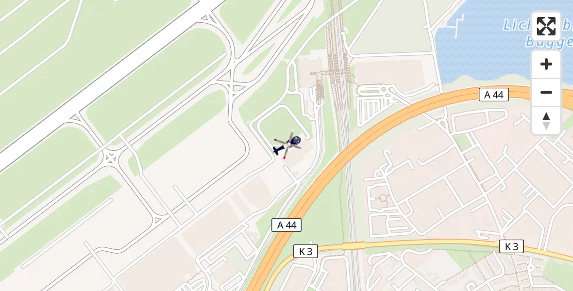 Flugroute Polizeihubschrauber Düsseldorf Flughafen - Düsseldorf Flughafen, 14 April 2026, 21:01