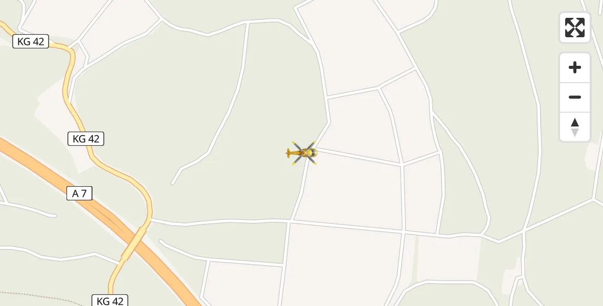 Flugroute Rettungshubschrauber Elfershausen - Elfershausen, 15 April 2026, 05:52