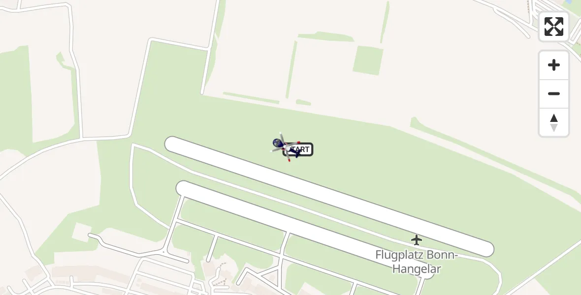 Flugroute Polizeihubschrauber Bonn-Hangelar Flugplatz - Bonn-Hangelar Flugplatz, 15 April 2026, 06:22