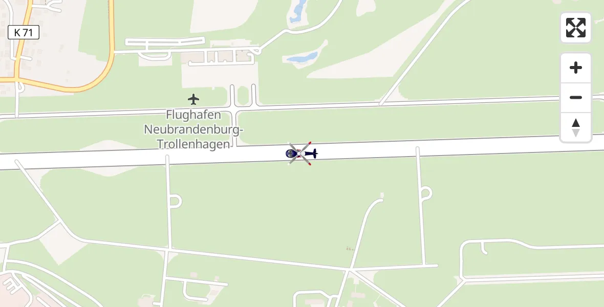 Flugroute Polizeihubschrauber Neubrandenburg Trollenhagen Flughafen - Neubrandenburg Trollenhagen Flughafen, 15 April 2026, 06:30