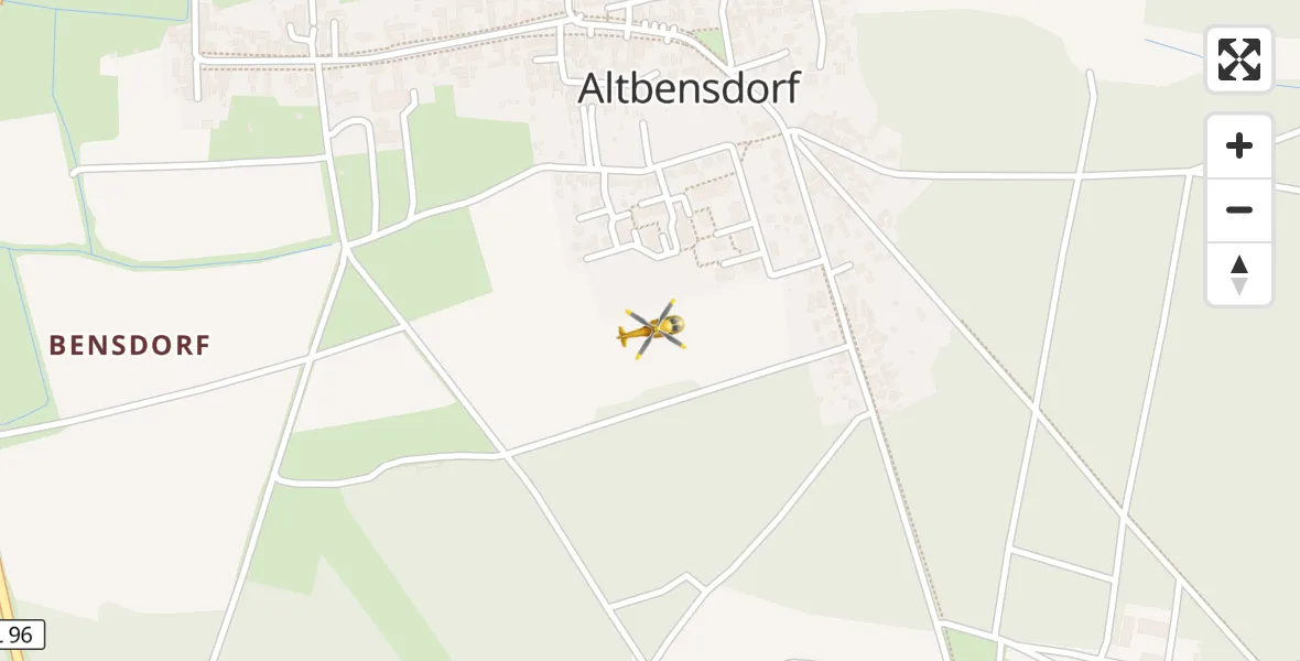 Flugroute Rettungshubschrauber Bensdorf - Bensdorf, 15 April 2026, 06:45