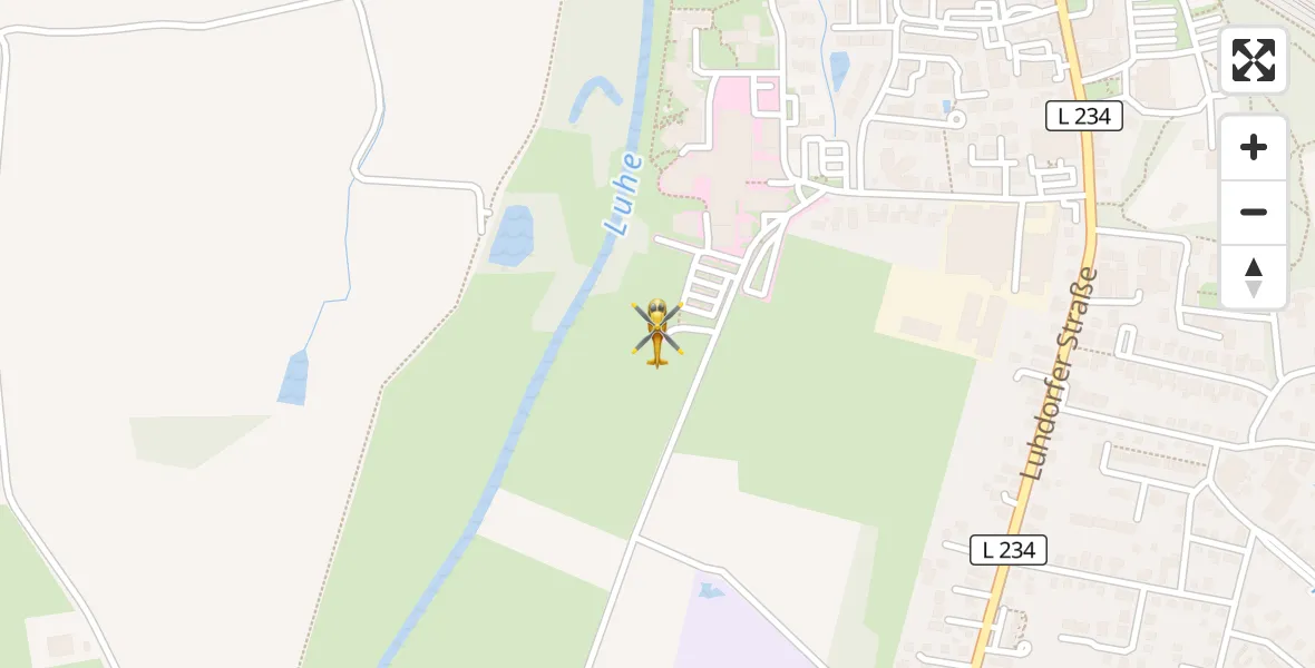 Flugroute Ambulanzhubschrauber Winsen (Luhe) - Winsen (Luhe), 15 April 2026, 08:01