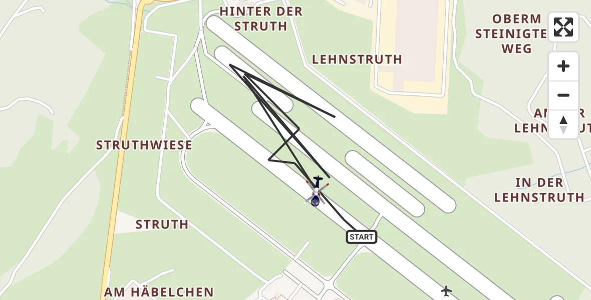Flugroute Polizeihubschrauber Siegerland Flughafen - Siegerland Flughafen, 15 April 2026, 08:12