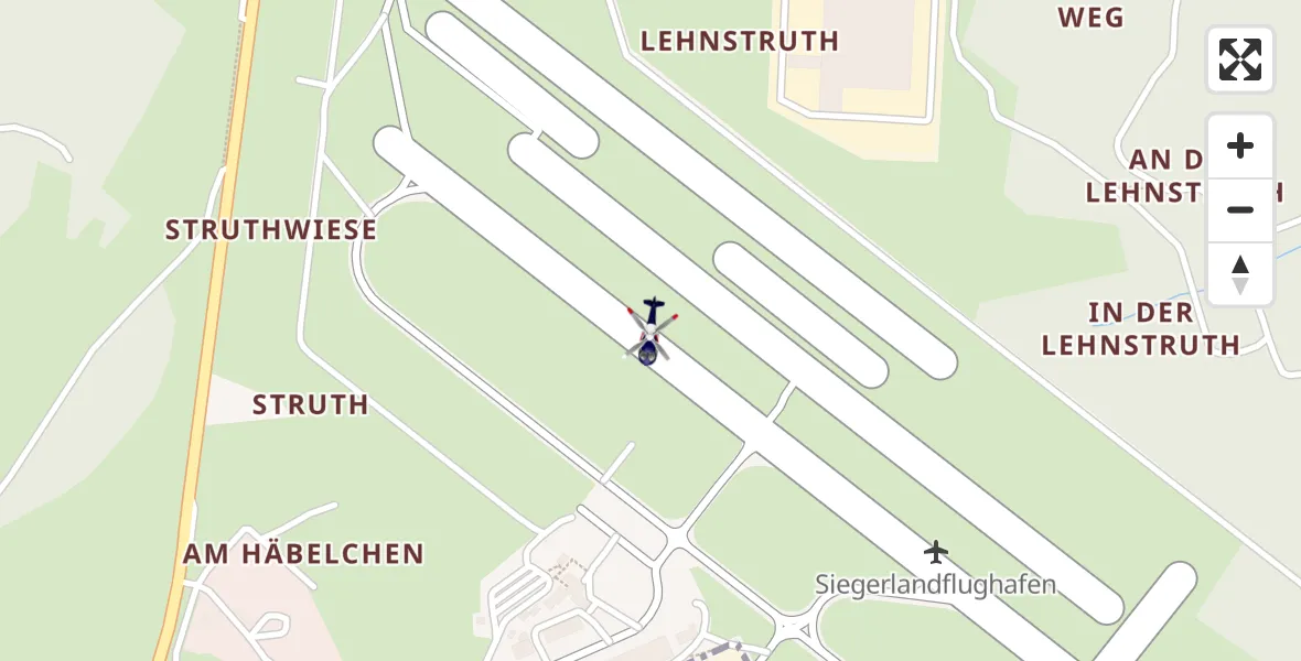 Flugroute Polizeihubschrauber Siegerland Flughafen - Siegerland Flughafen, 15 April 2026, 08:28