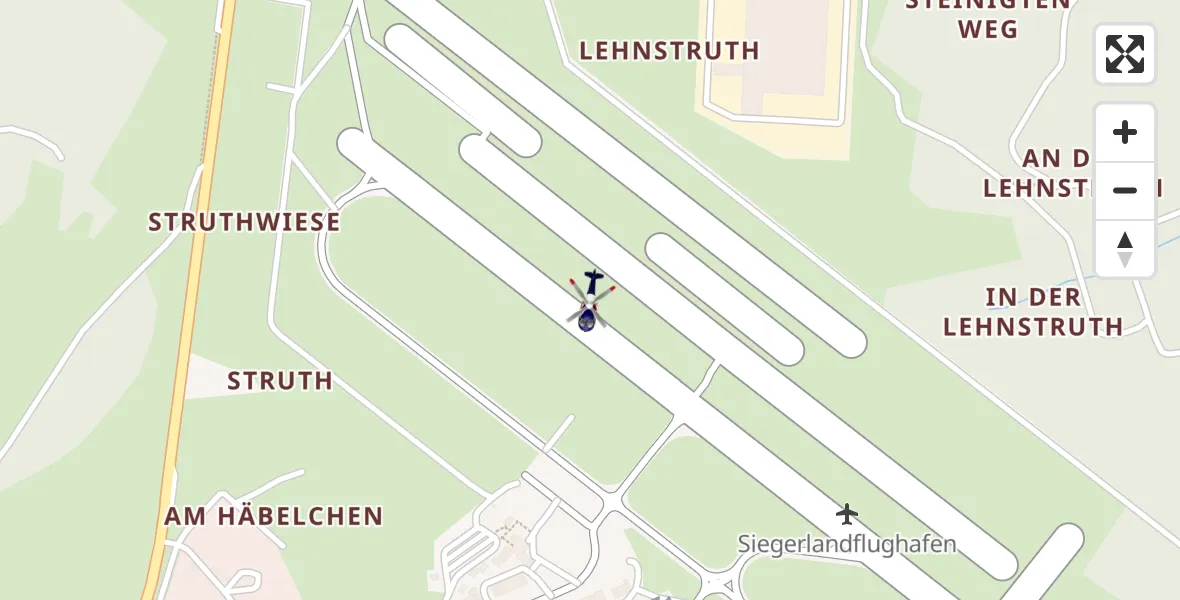 Flugroute Polizeihubschrauber Siegerland Flughafen - Siegerland Flughafen, 15 April 2026, 08:31