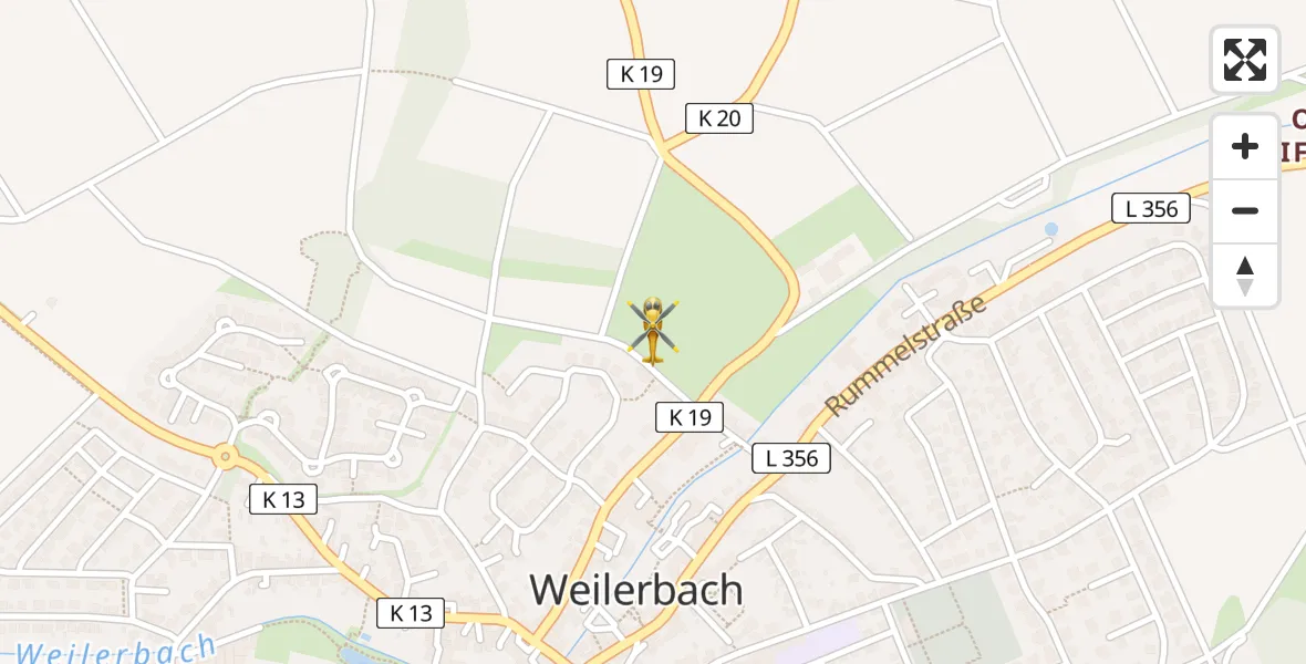Flugroute Rettungshubschrauber Weilerbach - Weilerbach, 15 April 2026, 09:16