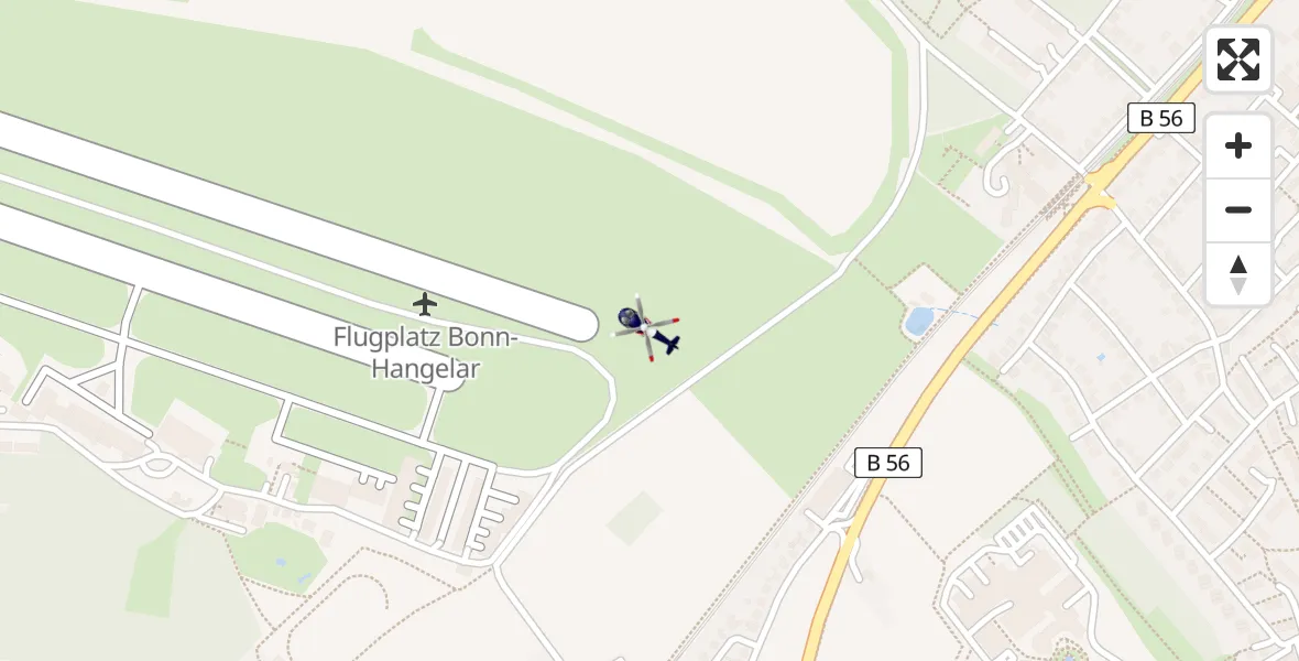 Flugroute Polizeihubschrauber Sankt Augustin - Sankt Augustin, 15 April 2026, 09:25