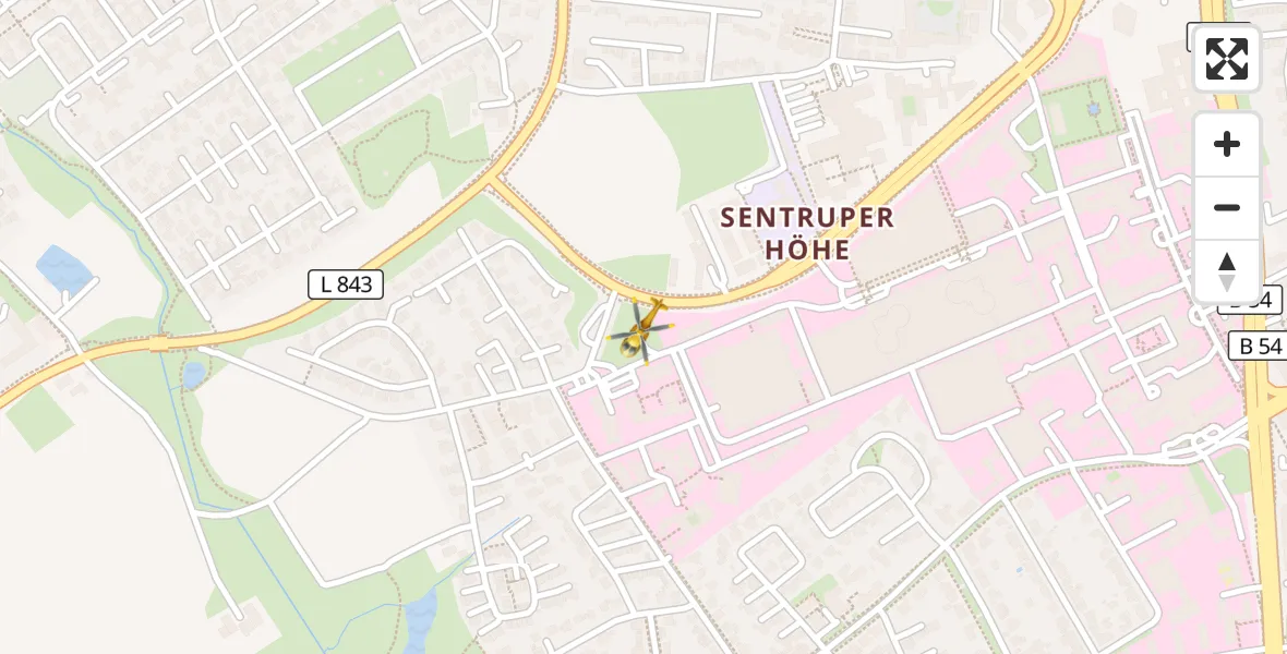 Flugroute Ambulanzhubschrauber Münster - Münster, 15 April 2026, 09:33
