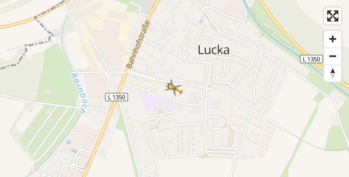 Flugroute Rettungshubschrauber Lucka - Lucka, 15 April 2026, 10:22