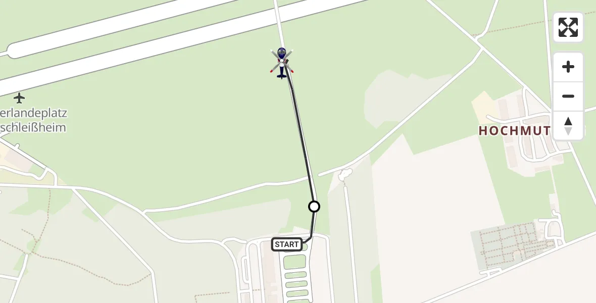 Flugroute Polizeihubschrauber Oberschleißheim - Oberschleissheim Hubschrauberlandeplatz, 15 April 2026, 10:50