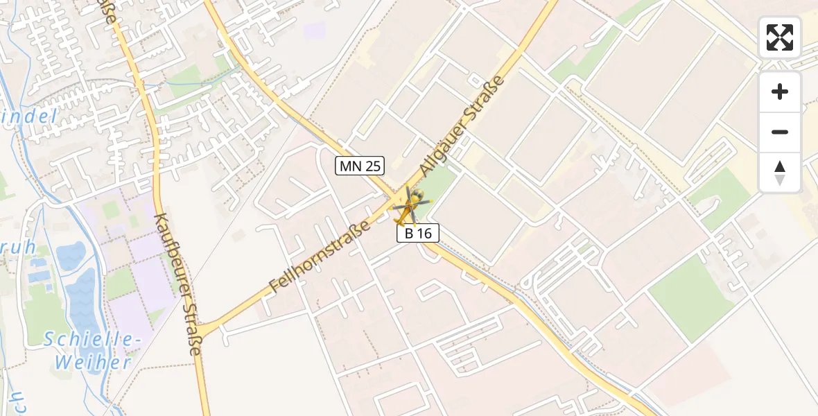 Flugroute Rettungshubschrauber Mindelheim - Mindelheim, 15 April 2026, 11:01