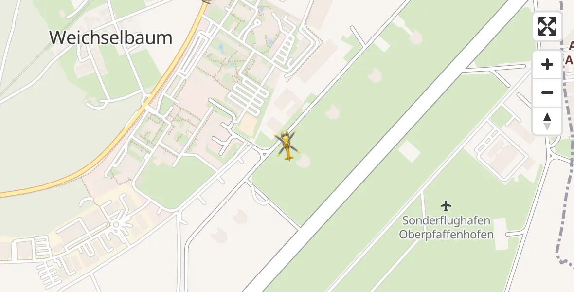 Flugroute Rettungshubschrauber Oberpfaffenhofen Flughafen - Oberpfaffenhofen Flughafen, 15 April 2026, 11:13
