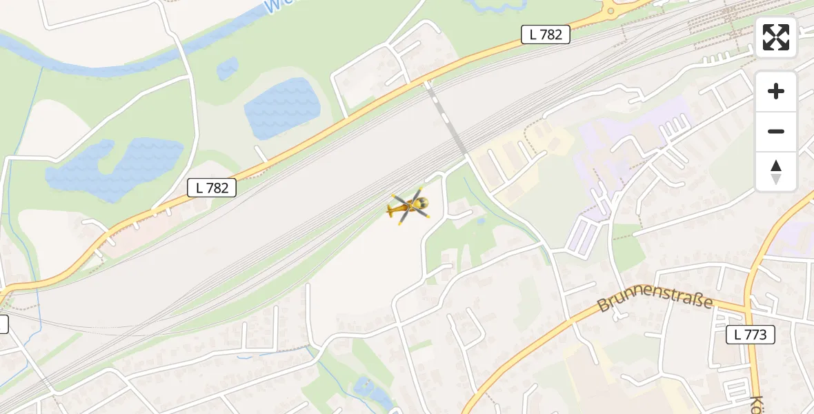 Flugroute Rettungshubschrauber Löhne - Löhne, 15 April 2026, 12:25