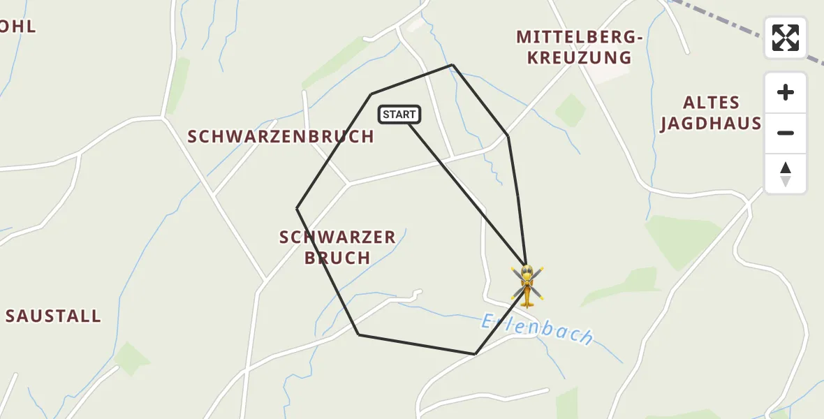 Flugroute Ambulanzhubschrauber Arnsberg - Arnsberg, 15 April 2026, 12:36