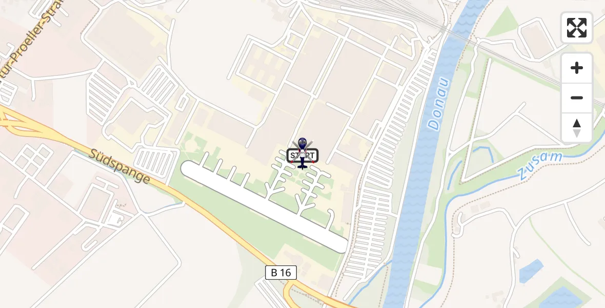 Flugroute Polizeihubschrauber Donauwörth Hubschrauberlandeplatz - Donauwörth Hubschrauberlandeplatz, 15 April 2026, 12:48