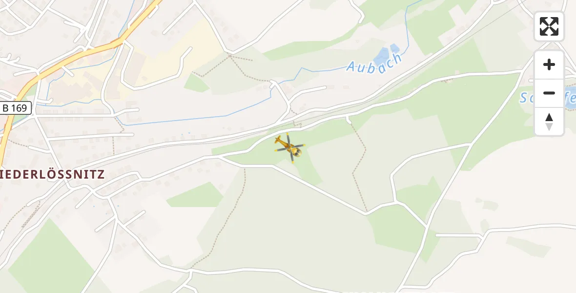 Flugroute Rettungshubschrauber Lößnitz - Lößnitz, 15 April 2026, 13:29
