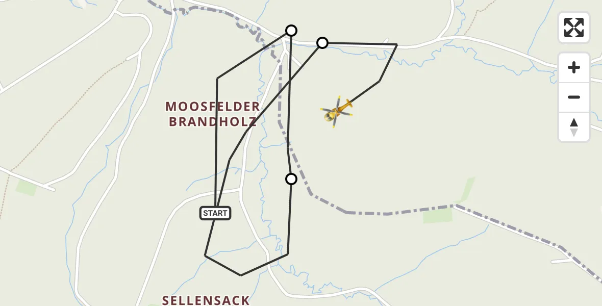 Flugroute Ambulanzhubschrauber Arnsberg - Möhnesee, 15 April 2026, 13:39