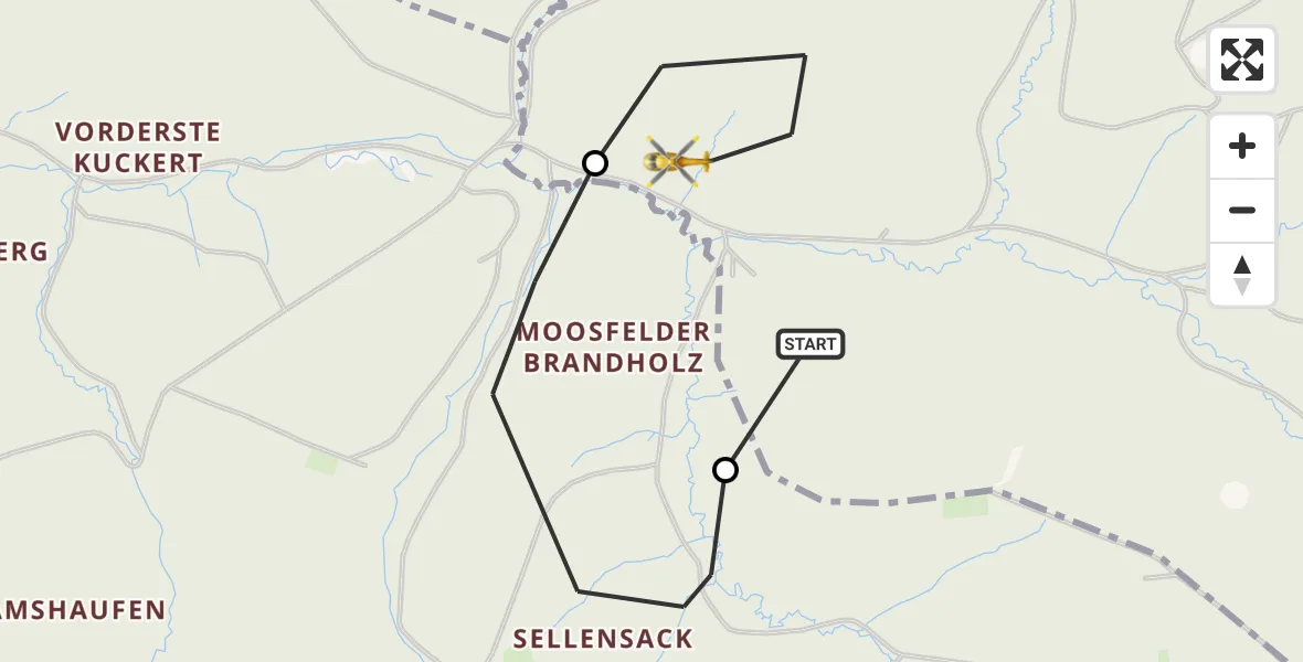 Flugroute Ambulanzhubschrauber Möhnesee - Möhnesee, 15 April 2026, 13:45