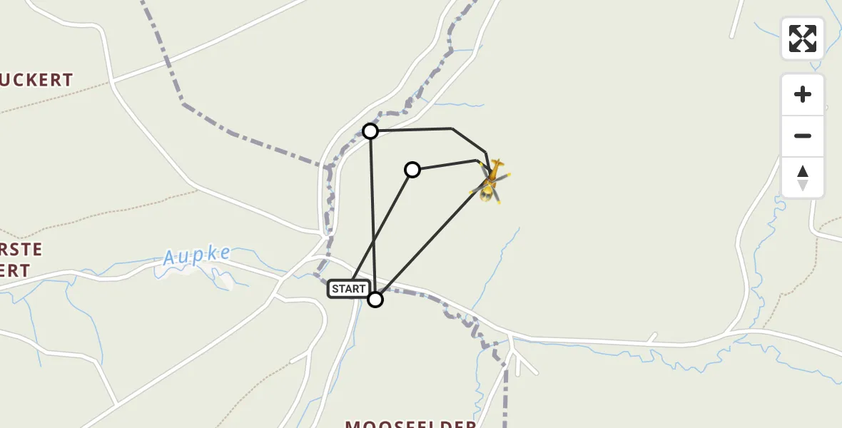 Flugroute Ambulanzhubschrauber Arnsberg - Möhnesee, 15 April 2026, 13:53