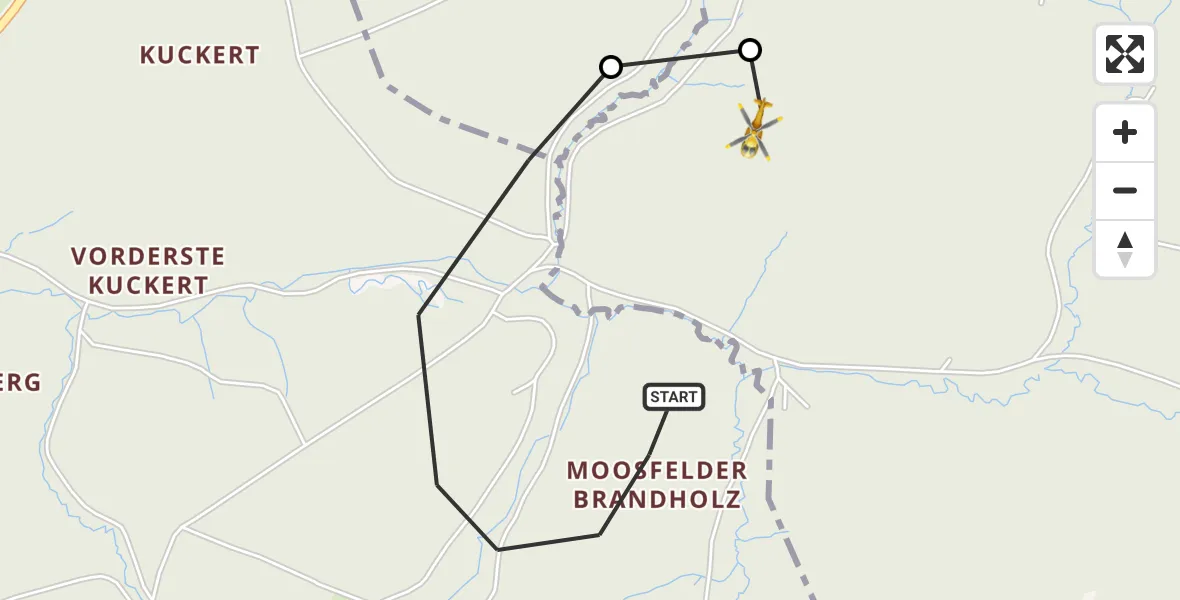 Flugroute Ambulanzhubschrauber Arnsberg - Möhnesee, 15 April 2026, 13:58