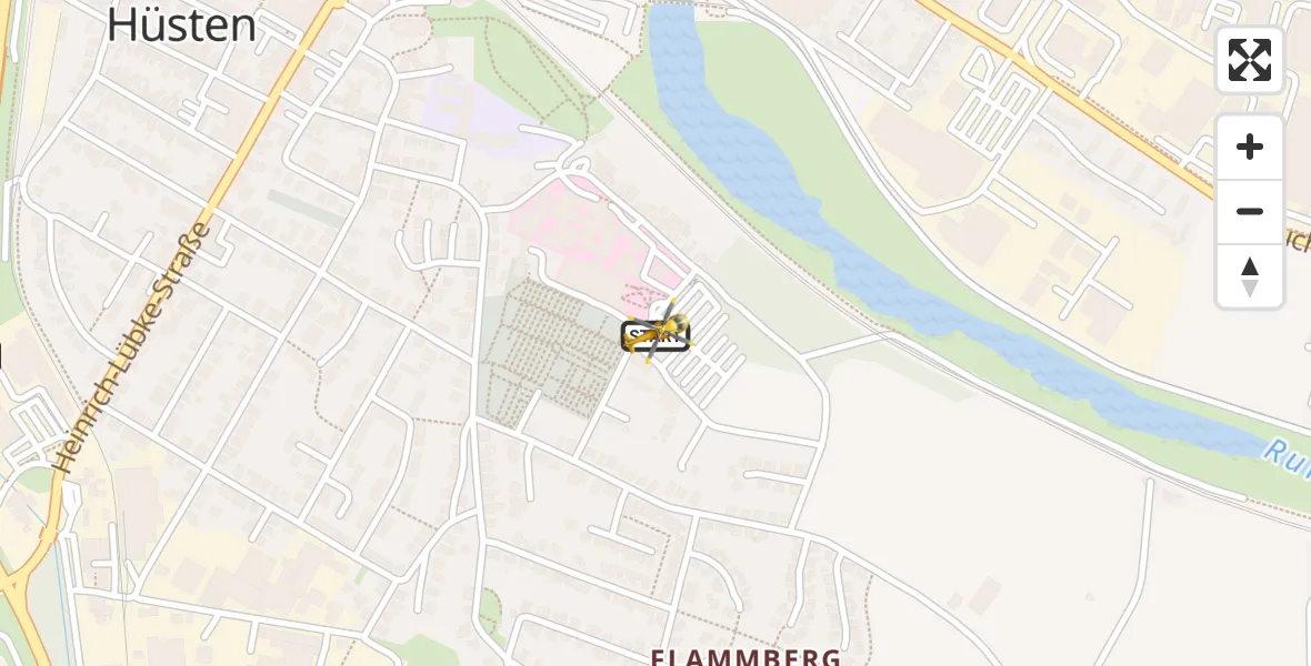 Flugroute Ambulanzhubschrauber Arnsberg - Arnsberg, 15 April 2026, 14:07