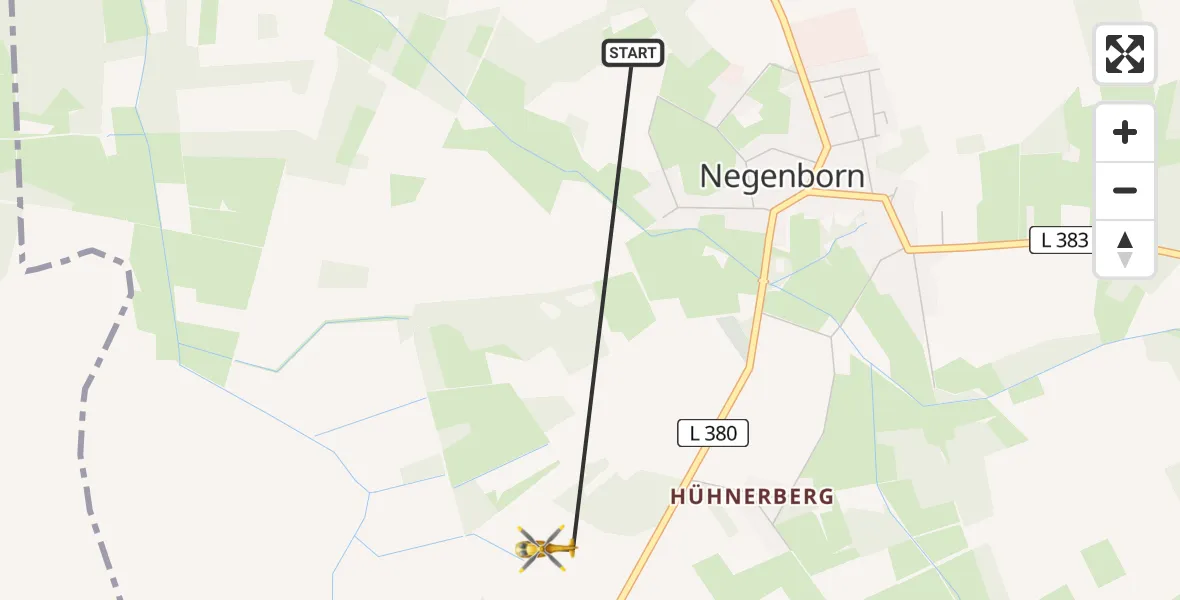 Flugroute Rettungshubschrauber Wedemark - Wedemark, 15 April 2026, 14:20