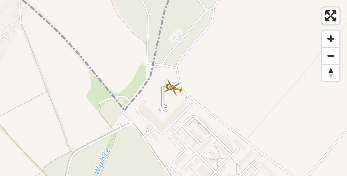 Flugroute Rettungshubschrauber Ahrensfelde Hubschrauberlandeplatz - Ahrensfelde Hubschrauberlandeplatz, 15 April 2026, 14:37