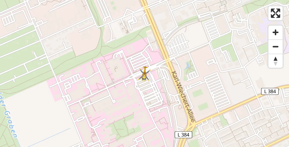 Flugroute Rettungshubschrauber Hannover Luftrettung Hubschrauberlandeplatz (Christoph 4) - Hannover Luftrettung Hubschrauberlandeplatz (Christoph 4), 15 April 2026, 15:02
