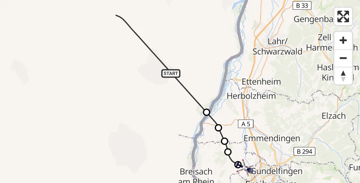 Flugroute Polizeihubschrauber Ebersheim Ultralight Airfield - March, 15 April 2026, 15:50