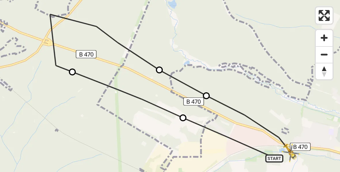 Flugroute Rettungshubschrauber Weiden i.d.OPf. - Weiden i.d.OPf., 15 April 2026, 16:02