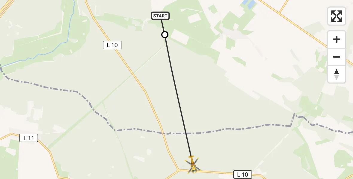 Flugroute Rettungshubschrauber Perleberg - Bad Wilsnack, 15 April 2026, 16:49
