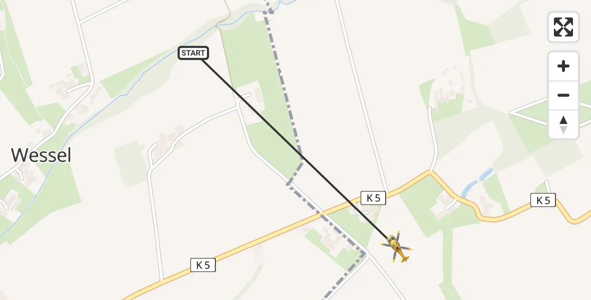 Flugroute Rettungshubschrauber Werne - Ascheberg, 15 April 2026, 18:01