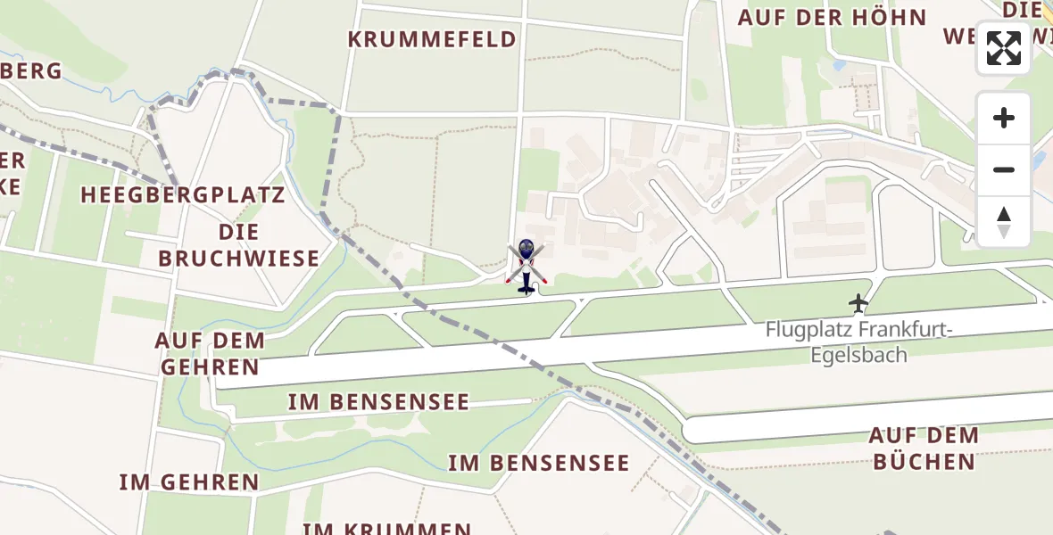 Flugroute Polizeihubschrauber Flughafen Frankfurt-Egelsbach - Flughafen Frankfurt-Egelsbach, 15 April 2026, 18:02