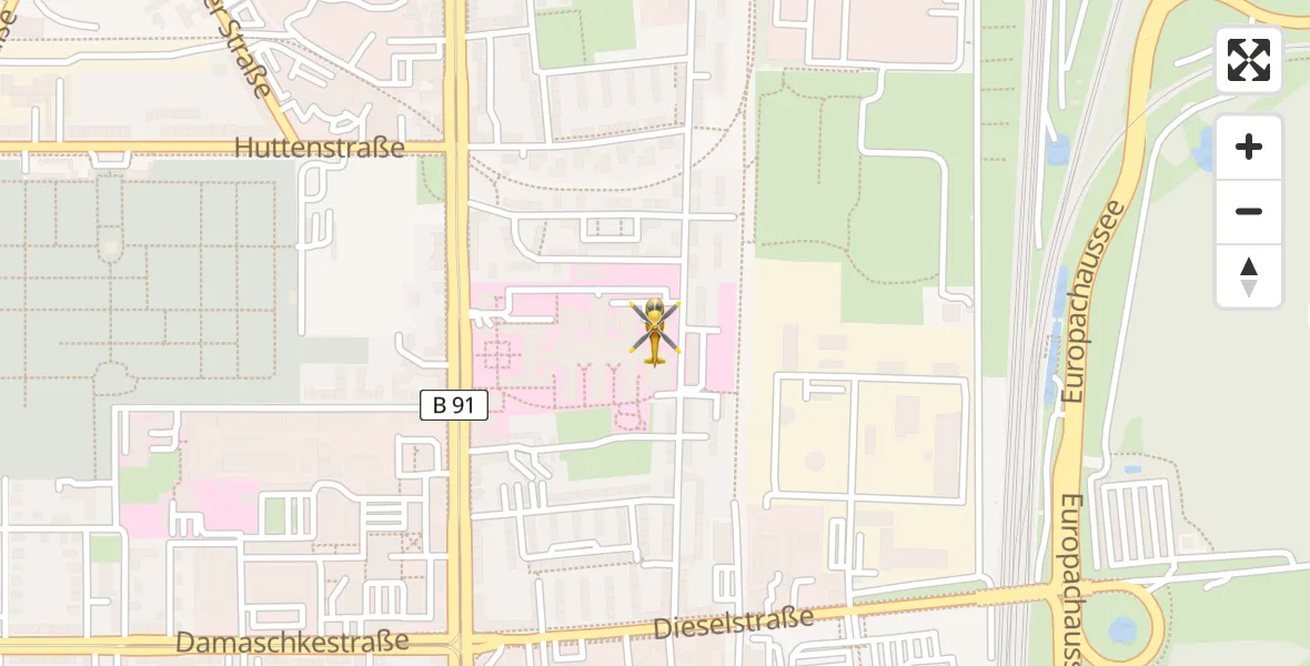 Flugroute Rettungshubschrauber BG Hospital Bergmannstrost Halle - BG Hospital Bergmannstrost Halle, 15 April 2026, 18:23