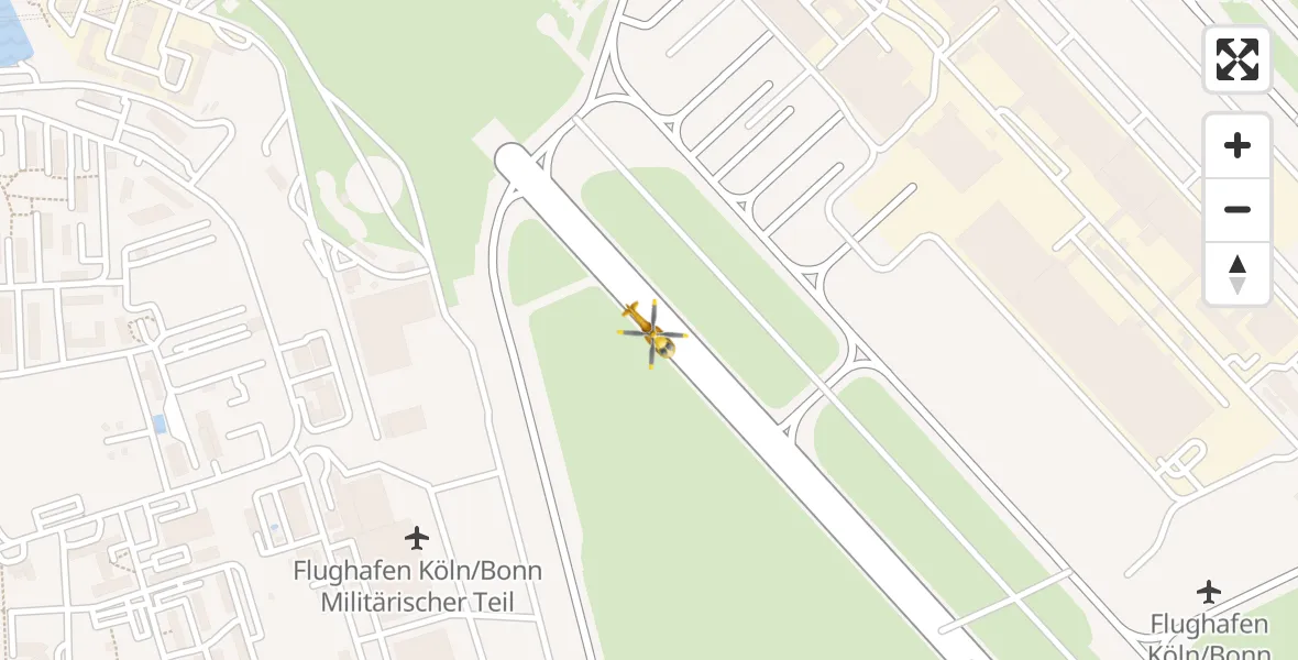 Flugroute Ambulanzhubschrauber Köln Bonn Flughafen - Köln Bonn Flughafen, 15 April 2026, 19:57