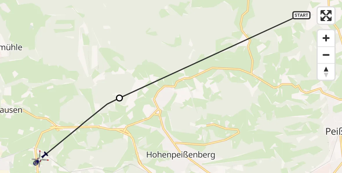 Flugroute Polizeihubschrauber Peißenberg - Peiting, 15 April 2026, 20:03