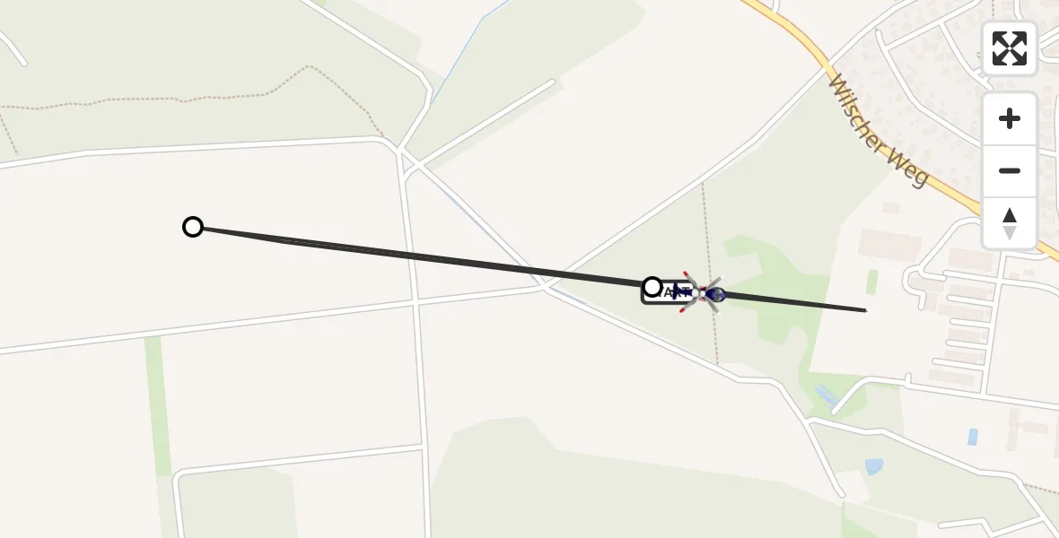 Flugroute Polizeihubschrauber Gifhorn Bundespolizei Hubschrauberlandeplatz - Gifhorn Bundespolizei Hubschrauberlandeplatz, 15 April 2026, 20:36