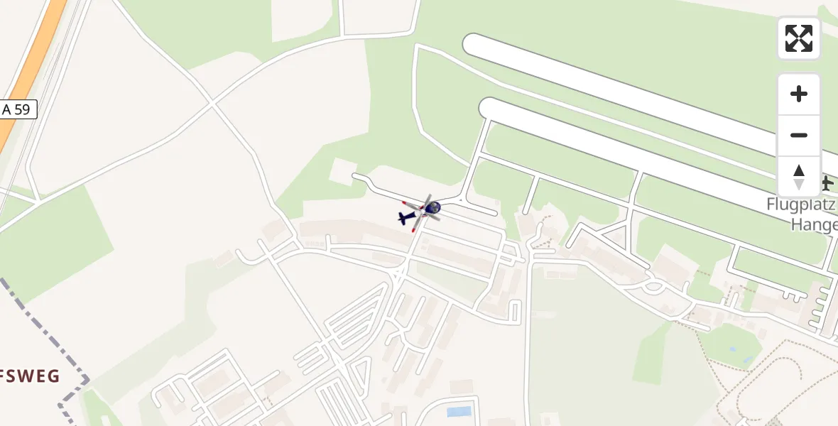 Flugroute Polizeihubschrauber Sankt Augustin - Sankt Augustin, 15 April 2026, 20:43