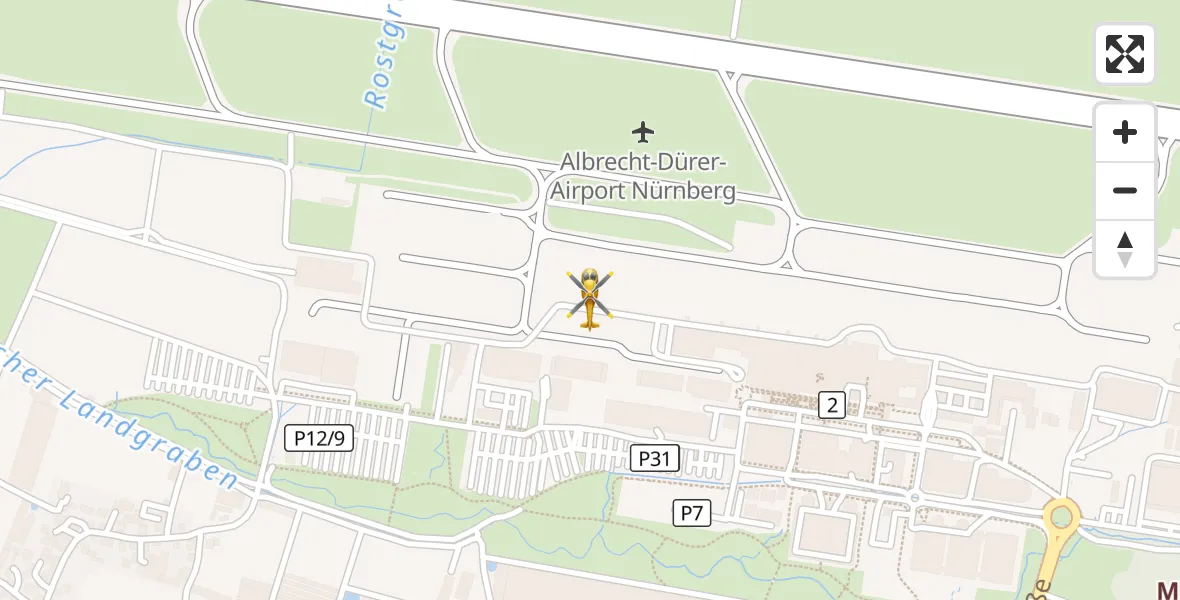 Flugroute Ambulanzhubschrauber Flughafen Nuremberg - Flughafen Nuremberg, 15 April 2026, 21:46