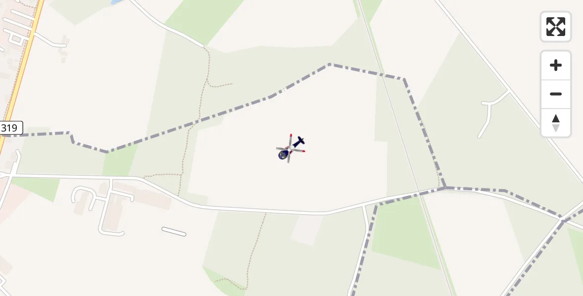 Flugroute Polizeihubschrauber Bad Bramstedt Hubschrauberlandeplatz - Bad Bramstedt Hubschrauberlandeplatz, 15 April 2026, 23:44
