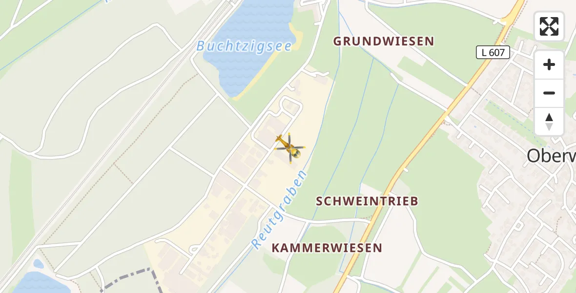 Flugroute Rettungshubschrauber Ettlingen - Ettlingen, 16 April 2026, 06:36