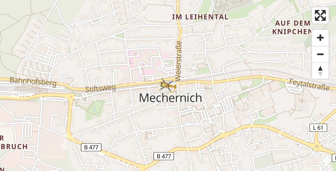 Flugroute Ambulanzhubschrauber Mechernich - Mechernich, 16 April 2026, 07:26