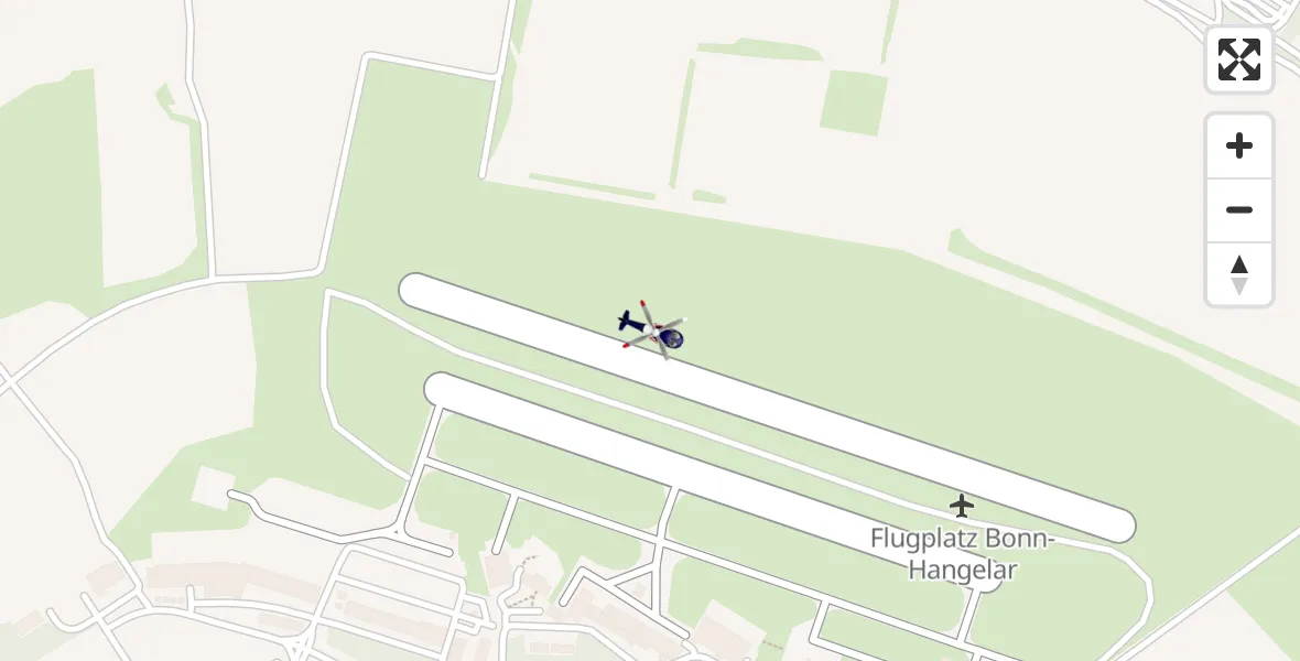 Flugroute Polizeihubschrauber Bonn-Hangelar Flugplatz - Bonn-Hangelar Flugplatz, 16 April 2026, 09:36
