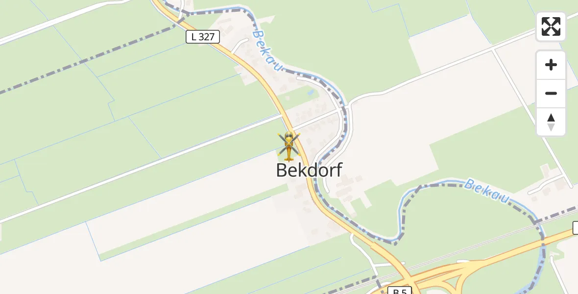 Flugroute Rettungshubschrauber Bekdorf - Bekdorf, 16 April 2026, 10:07