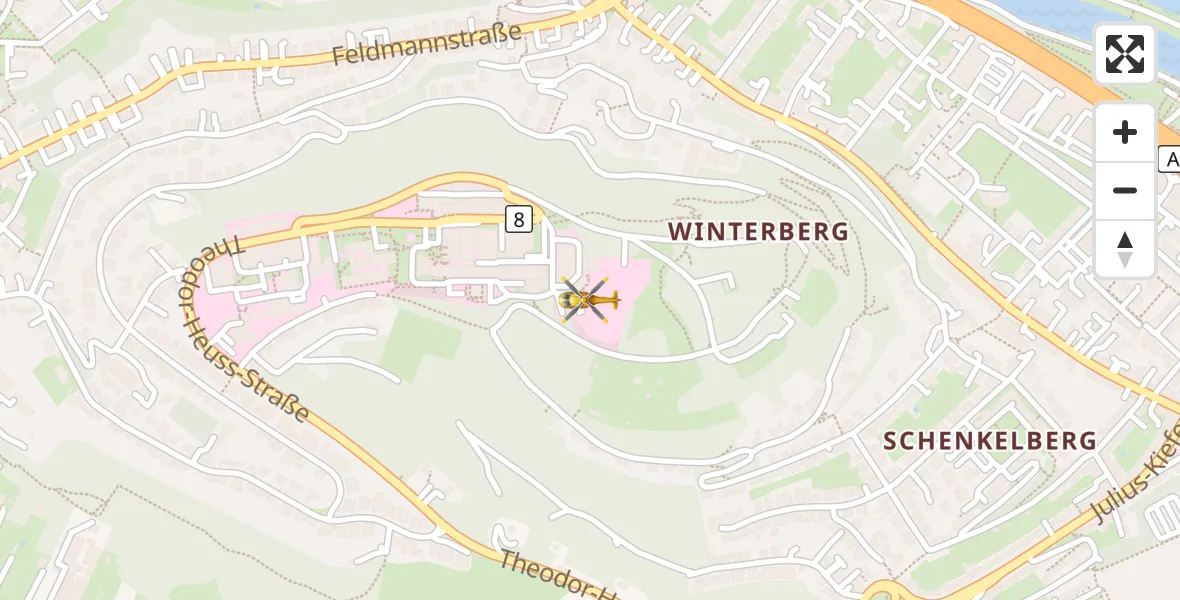 Flugroute Rettungshubschrauber Saarbrücken - Saarbrücken, 16 April 2026, 10:21
