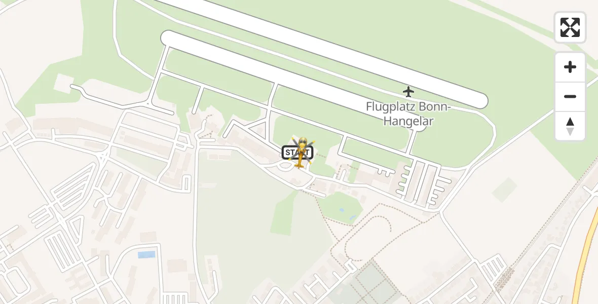 Flugroute Rettungshubschrauber Bonn-Hangelar Flugplatz - Bonn-Hangelar Flugplatz, 16 April 2026, 10:27